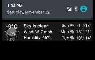 Weather notification screenshot 1