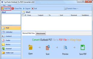 Insert the PST File using “Add File” button.