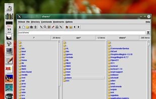 TkDesk with sidebar