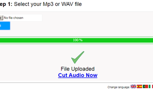 Free Simple Mp3 or WAV Audio Cutter Online screenshot 1