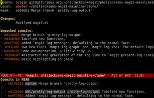 Magit screenshot 1