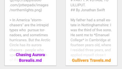 JotterPad Android interface