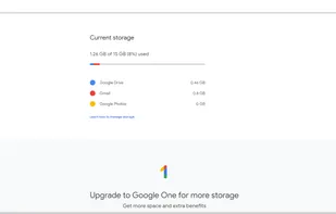 Google One screenshot 1