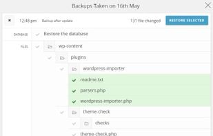 View changed / uploaded files.