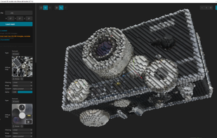 Example of a 3D Model Converted to Voxels in OBJToSchematic