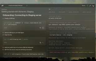 Warp Terminal screenshot 1