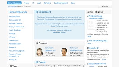 HR Department Page