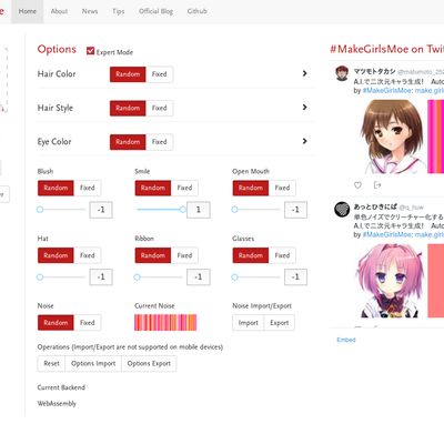 MakeGirlsMoe - Create Anime Characters with A.I.!