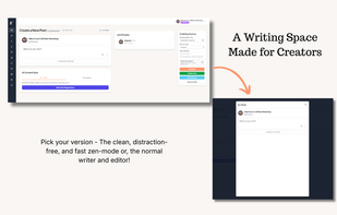 Distraction free writing spacec