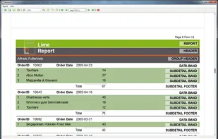 LimeReport screenshot 2