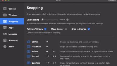 Settings — Snapping