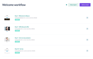 Set up automated workflows, including welcome emails and onboarding sequences