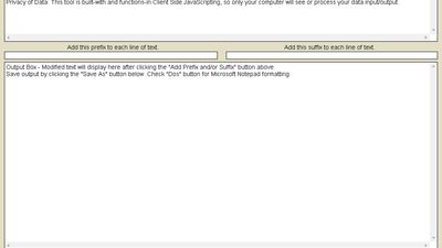 Tool: Add Prefix and/or Suffix into Each Line