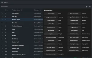 Advanced search and filtering out-of-the-box