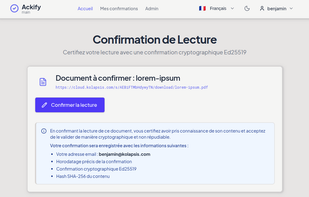 Please confirm that you have read a document in reference