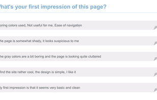 Individual responses from the testers are available for each question