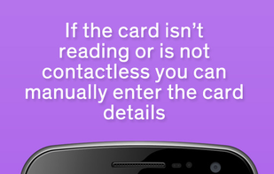 You can also manually enter card details