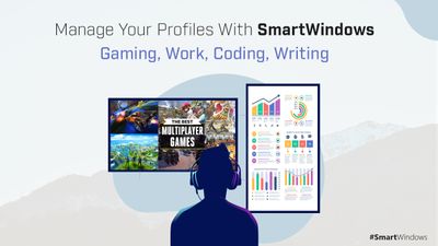 SmartWindows supports unlimited profiles. It helps increase productivity by creating multiple profiles. Each profile remembers the desktop apps, their window size, and display position on the screen.
