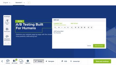 Edit and A/B test your content with the SmartEditor™