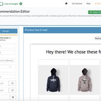 Perzonalization's personalised product recommendations on e-mails