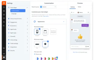 Chat widget customization