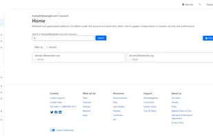 CloudFlare Dashboard