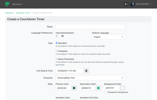 Create a countdown timer