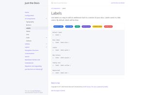 Just the Docs screenshot 1