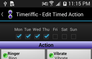 Timeriffic screenshot 2