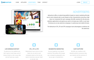 Advertisers benefit from advantageous conditions with Admantium’s CPL, CPI, and CPV campaigns.