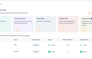 Different pricing models to monetize your online courses.