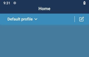 Main screen after completing introduction step