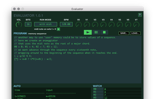 Evaluator screenshot 1