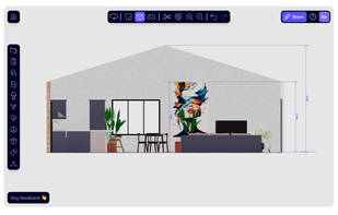 elevation view f house plan