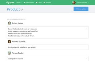 See everyones updates in a simple and easy to digest timeline.