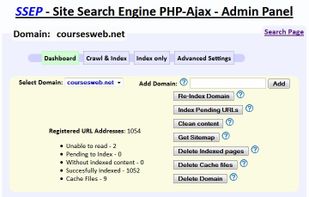 SSEP - Site Search Engine PHP-Ajax screenshot 1
