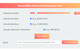 SecureBlitz Strong Password Generator screenshot 1