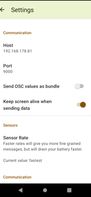 Sensors2OSC screenshot 3