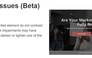 Identify parts of your website that may not be accessible.