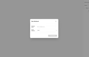 Online app: Adding new notebook