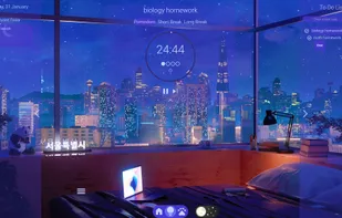Main pomodoro timer (night theme)