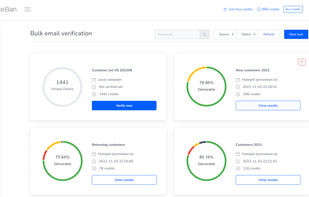 Bulk verification list