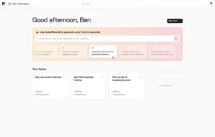 AI form generator + dashboard