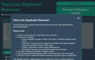 Text Line Duplicate Remover screenshot 2