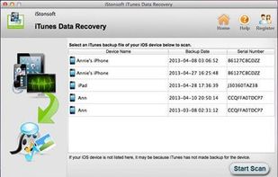 iStonsoft iTunes Data Recovery screenshot 1