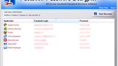Facebook Password Decryptor screenshot 1
