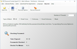 PDF Password Cracker Expert screenshot 1