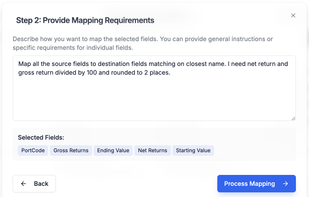 Build transformations from plain language requirements