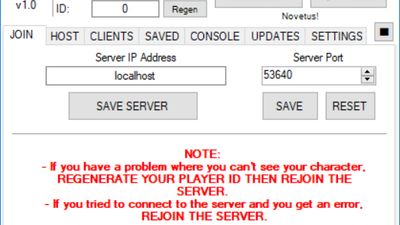 Join a Server Menu