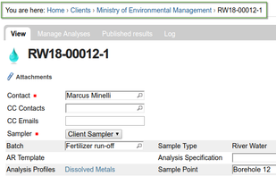 Bika LIMS screenshot 1